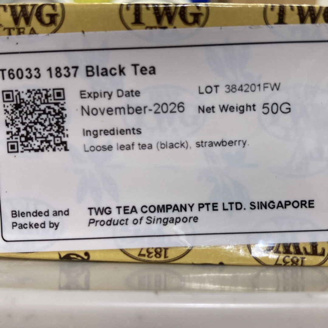 LUPICIA(ルピシア)のTWG ★1837 Black Tea50g★新鮮な紅茶♪ 食品/飲料/酒の飲料(茶)の商品写真