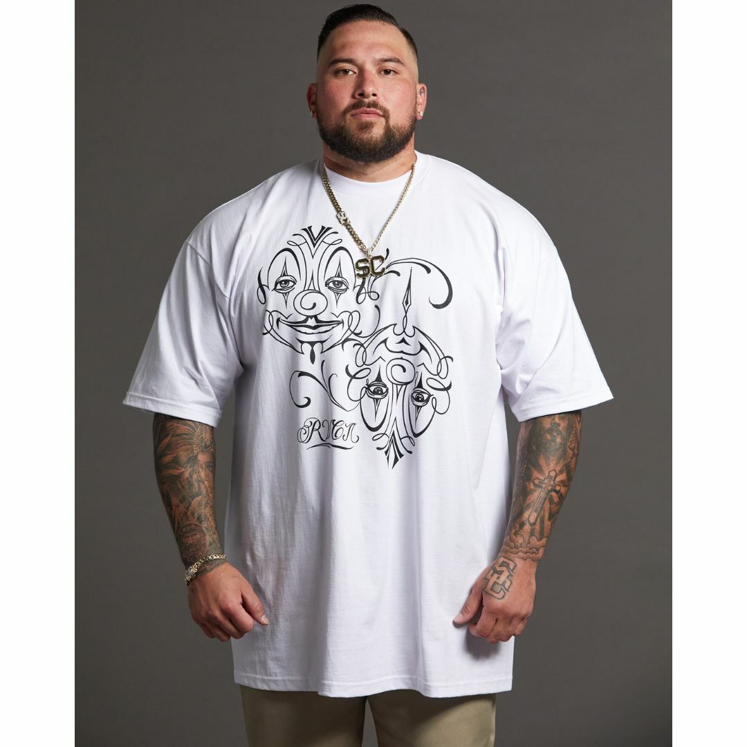 Mr CARTOON RVCA BALANCE CLOWNS TEE WHITE - Tシャツ/カットソー(半袖