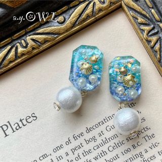 The sea＊コットンパールピアス/イヤリング (ピアス)