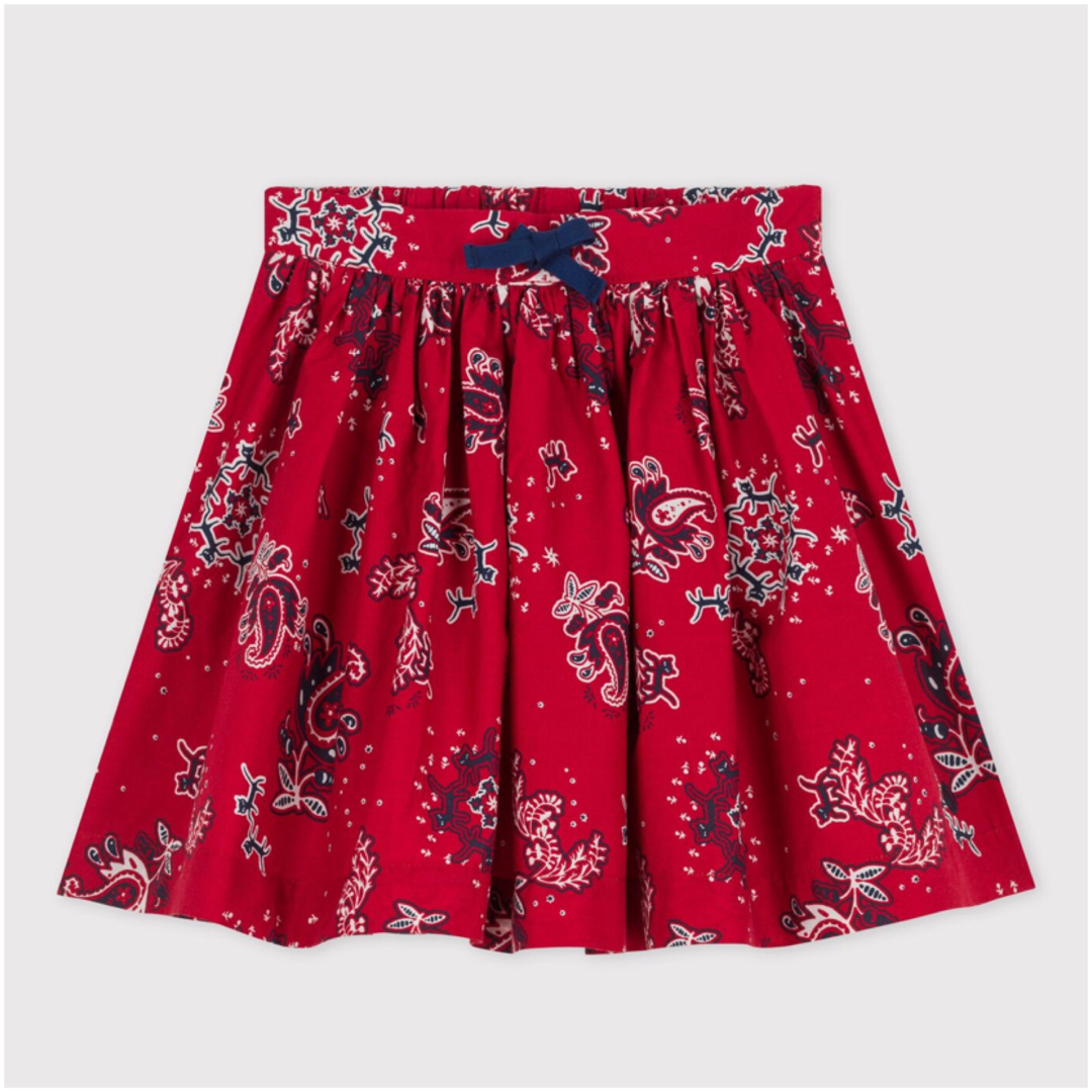 PETIT BATEAU(プチバトー)のプチバトー　バンダナプリントスカート　10ans キッズ/ベビー/マタニティのキッズ服女の子用(90cm~)(スカート)の商品写真