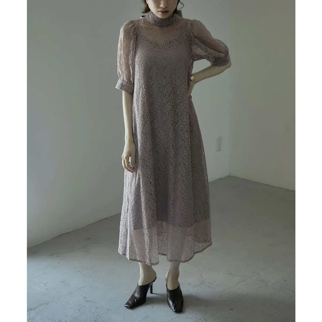 etoll. インナー付きバックリボンレースドレス レディースのフォーマル/ドレス(ロングドレス)の商品写真