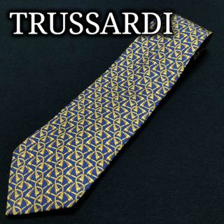 トラサルディ(Trussardi)のトラサルディ 金具デザイン ネイビー＆イエロー ネクタイ A103-U23(ネクタイ)