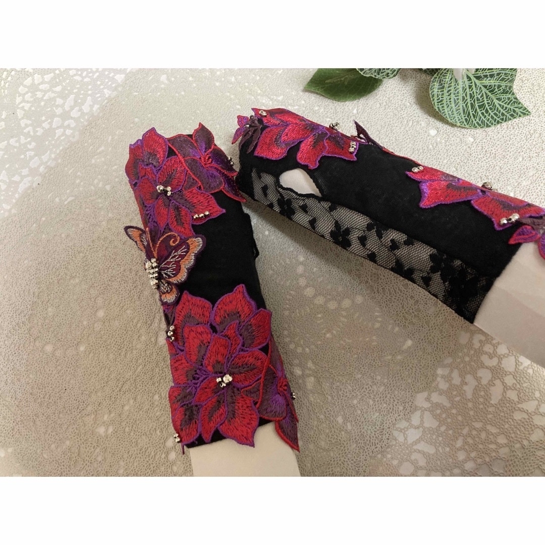 アームカバー ショート ハンドメイドのファッション小物(手袋)の商品写真