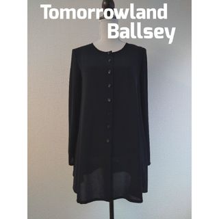 ボールジィ(Ballsey)の【美品】トゥモローランド　ボールジイ　シフォンブラウス　ブラックブラウス(シャツ/ブラウス(長袖/七分))