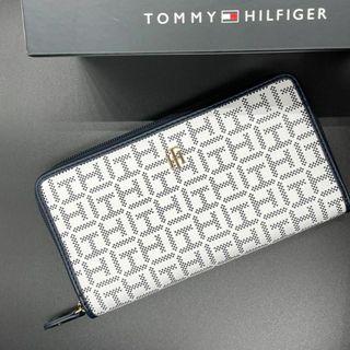 トミーヒルフィガー(TOMMY HILFIGER)の新品未使用　トミーヒルフィガー 長財布 ウォレット ホワイト ネイビー(財布)