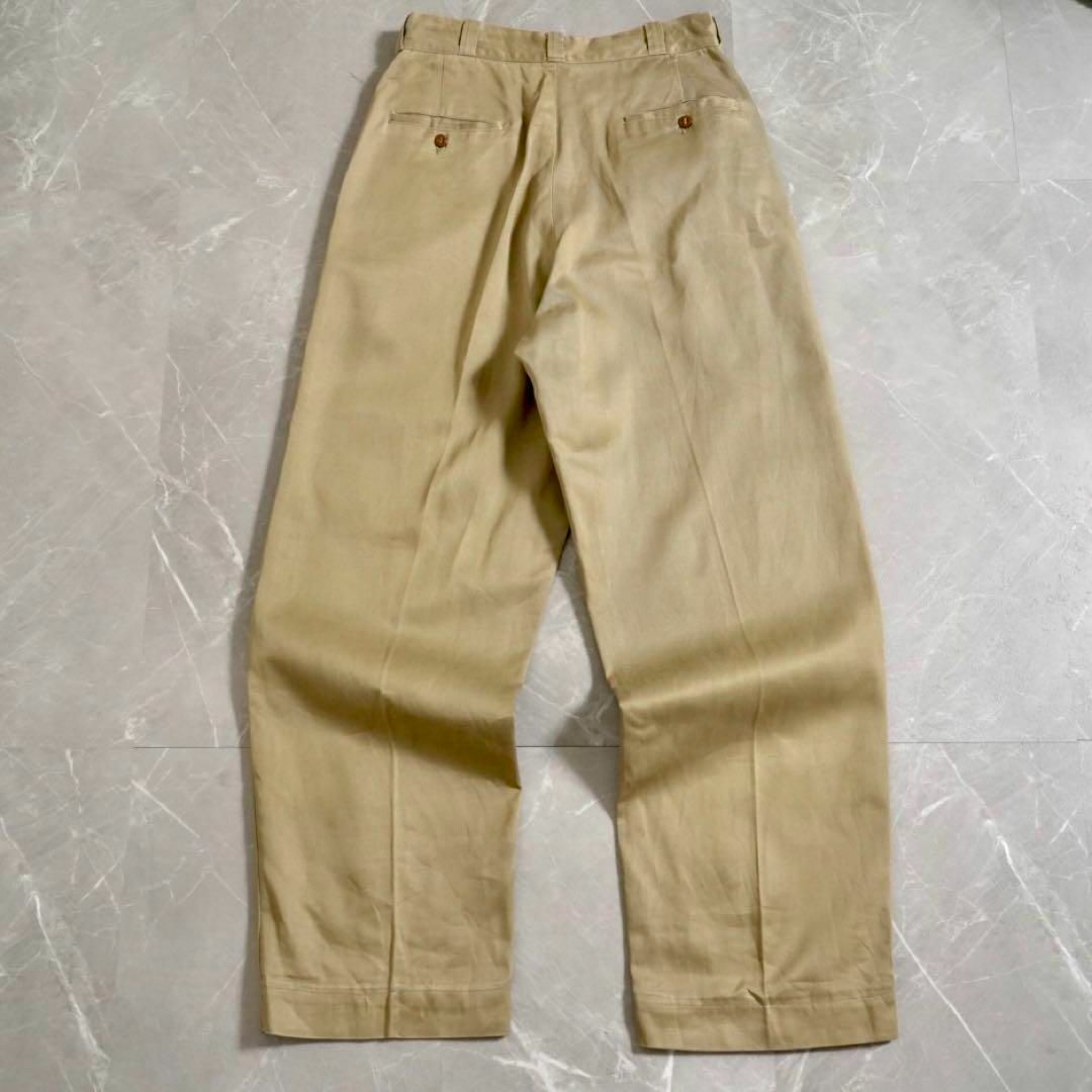 美品 50s アメリカ軍 コットンチノパンツ ボタンフライ US ARMY