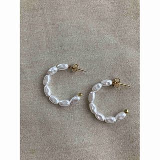 カスタネ(Kastane)のperl hoop pierce(SALE)(ピアス)