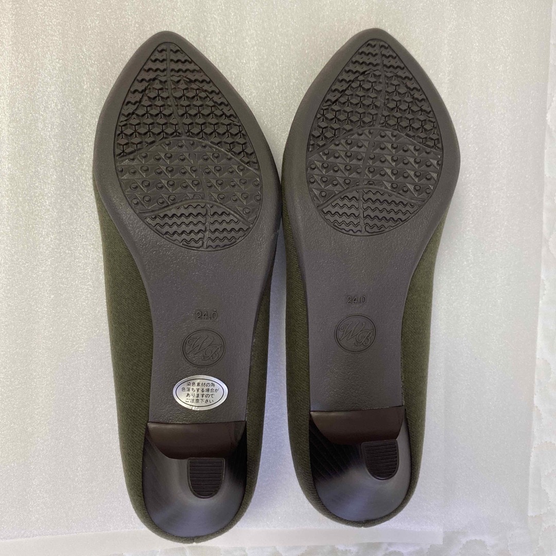 モスグリーン　パンプス レディースの靴/シューズ(ハイヒール/パンプス)の商品写真