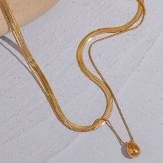 トゥデイフル(TODAYFUL)のSnake chain docking necklace goldNo.1103(ネックレス)