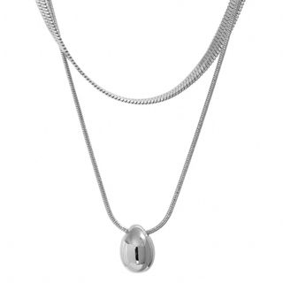 クラネ(CLANE)のSnakechain docking necklace silverNo1104(ネックレス)