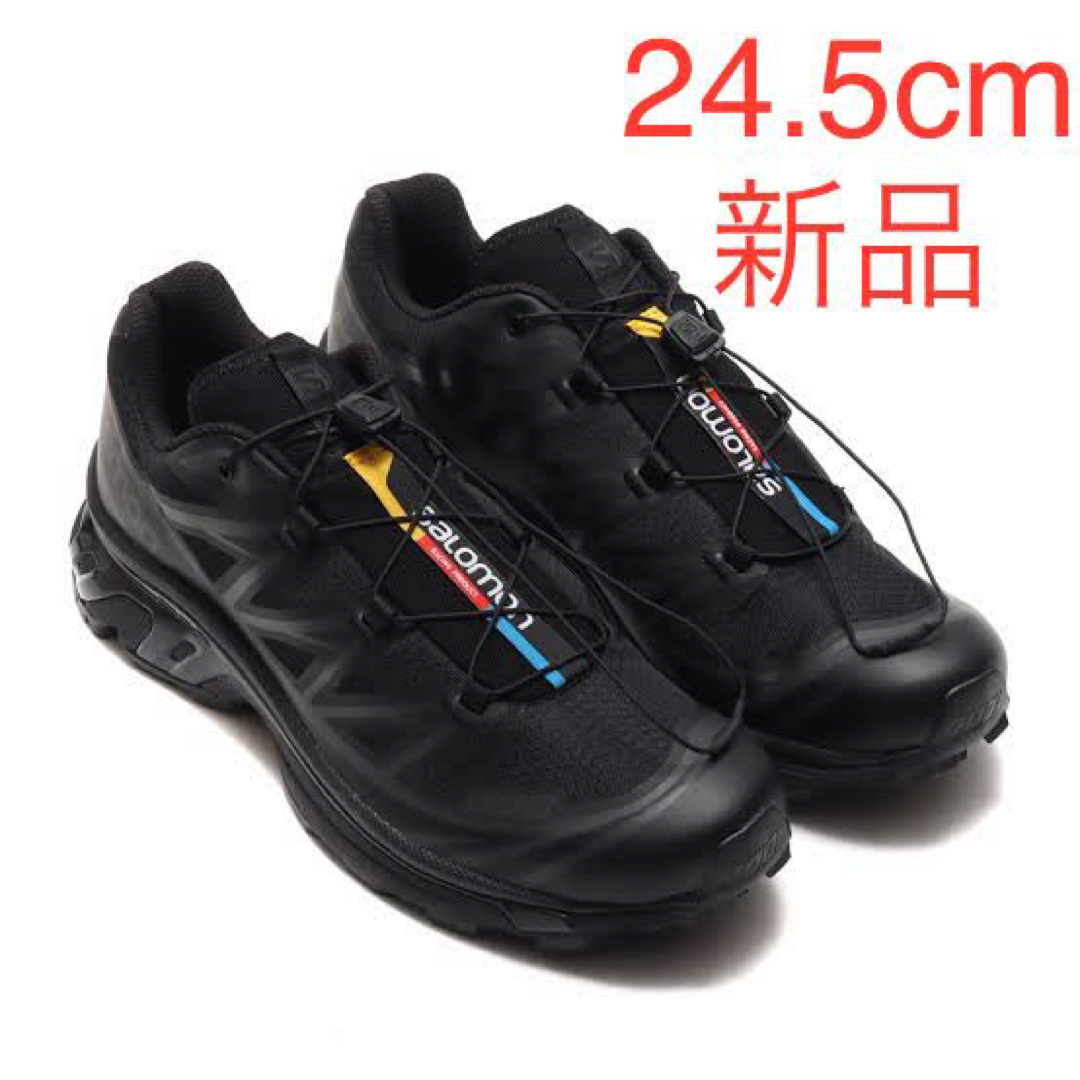 税込?送料無料】 サロモン XT-6 24.5 黒 スニーカー XT6 スニーカー