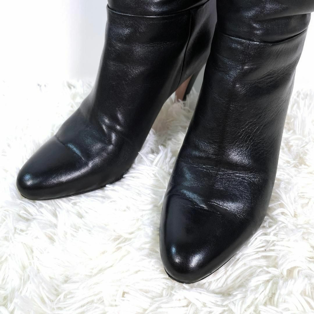 ✨美品・箱袋付✨ PRADA ピンヒール 高級 ロングブーツ 上質レザー 38-
