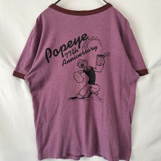 ユニクロ(UNIQLO)の【旧タグ！】old ユニクロ ポパイ POPEYE リンガーTシャツ ロゴ刺繍(Tシャツ/カットソー(半袖/袖なし))