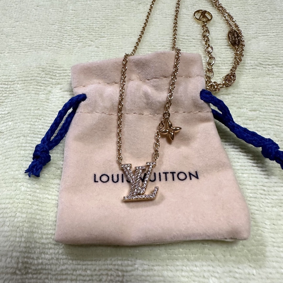 極美品 ヴィトン ネックレス・LV チャーム アイコニック モノグラム