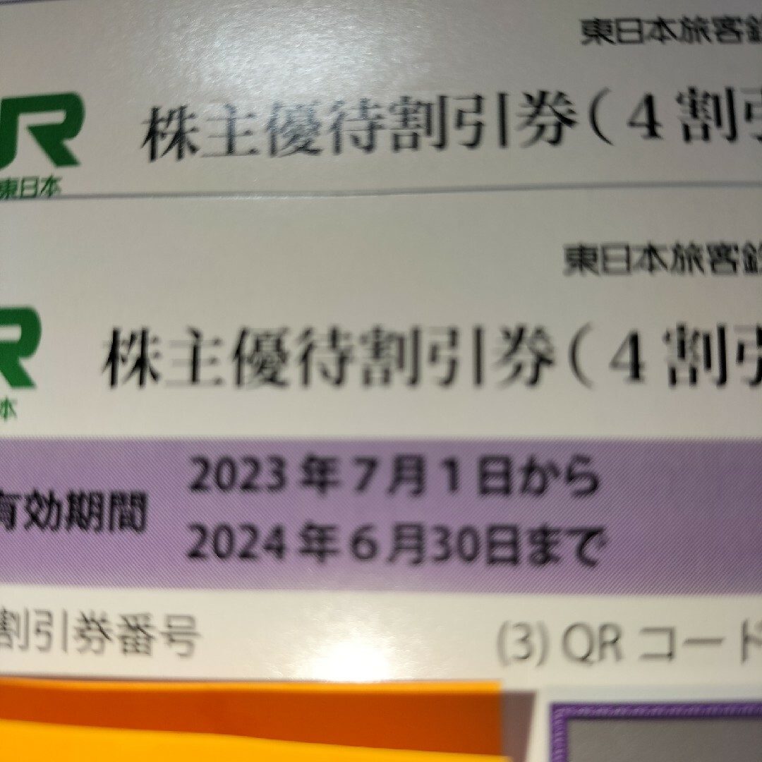 JR東日本 株主優待割引券　6枚 チケットの乗車券/交通券(鉄道乗車券)の商品写真