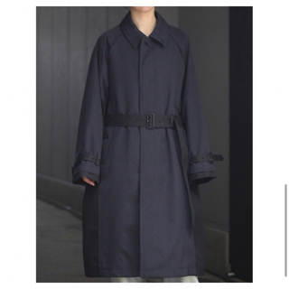 YOKE - 23ss yoke Broken Bal Collar Coat ダークネイビーの通販 by