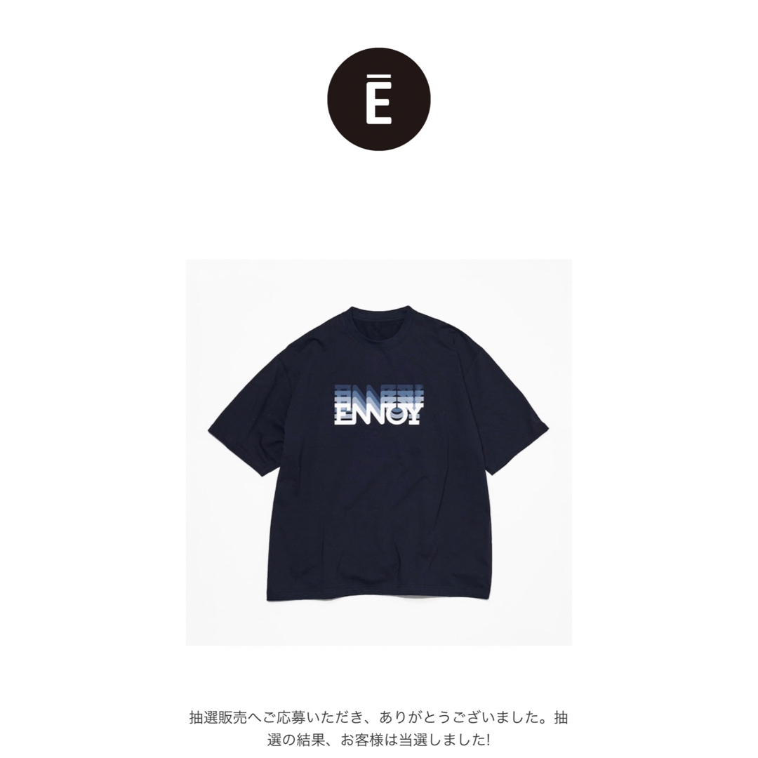 1LDK SELECT(ワンエルディーケーセレクト)のennoy Tシャツ　ネイビー　Mサイズ メンズのトップス(Tシャツ/カットソー(半袖/袖なし))の商品写真