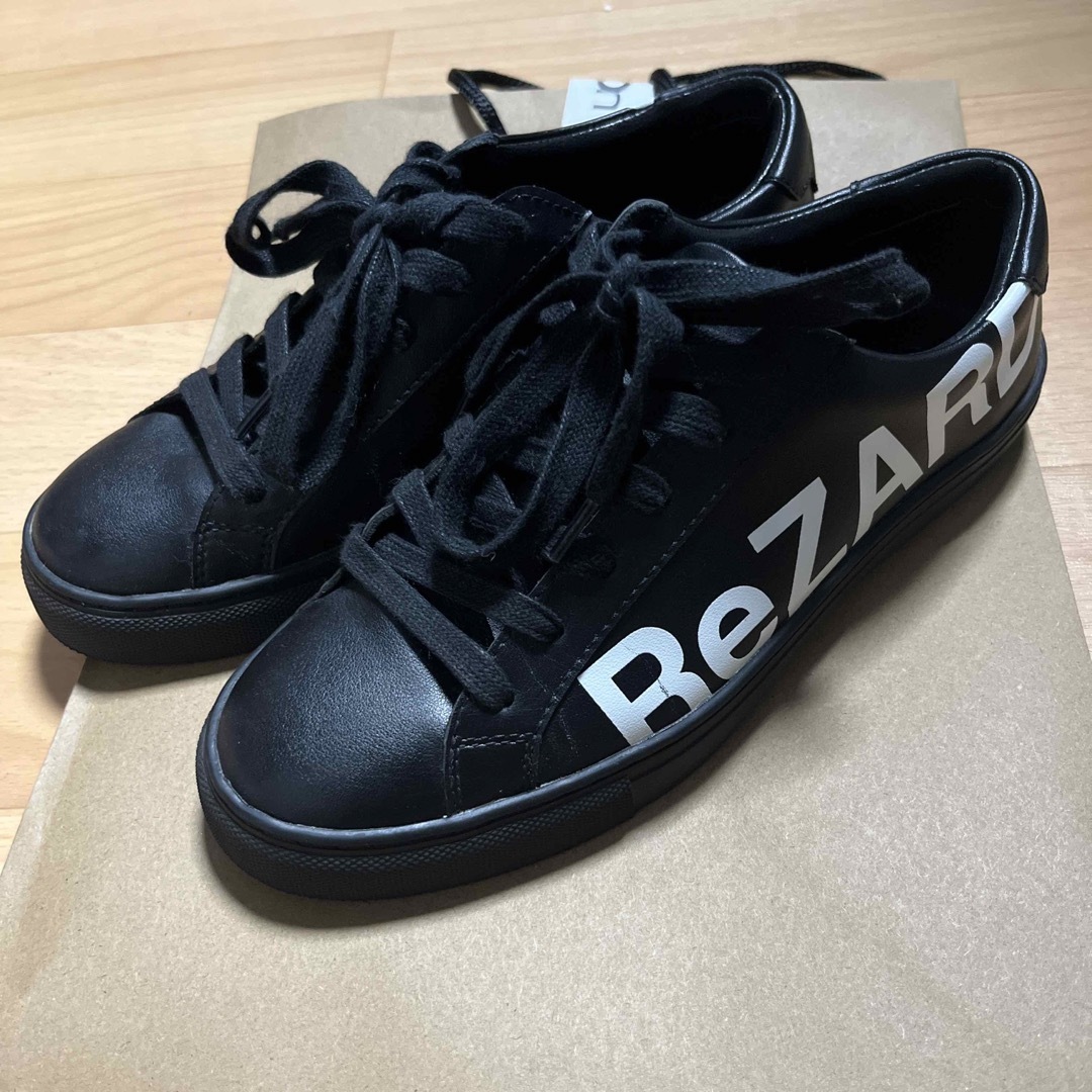 リザード ReZARD ビッグロゴレザースニーカー (ブラック)の リザード ReZARD ビッグロゴレザースニーカー (ブラック)の
