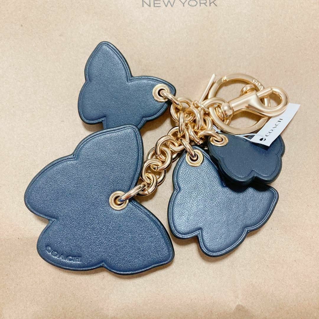 COACH コーチ バタフライ クラスター バックチャーム キーリング