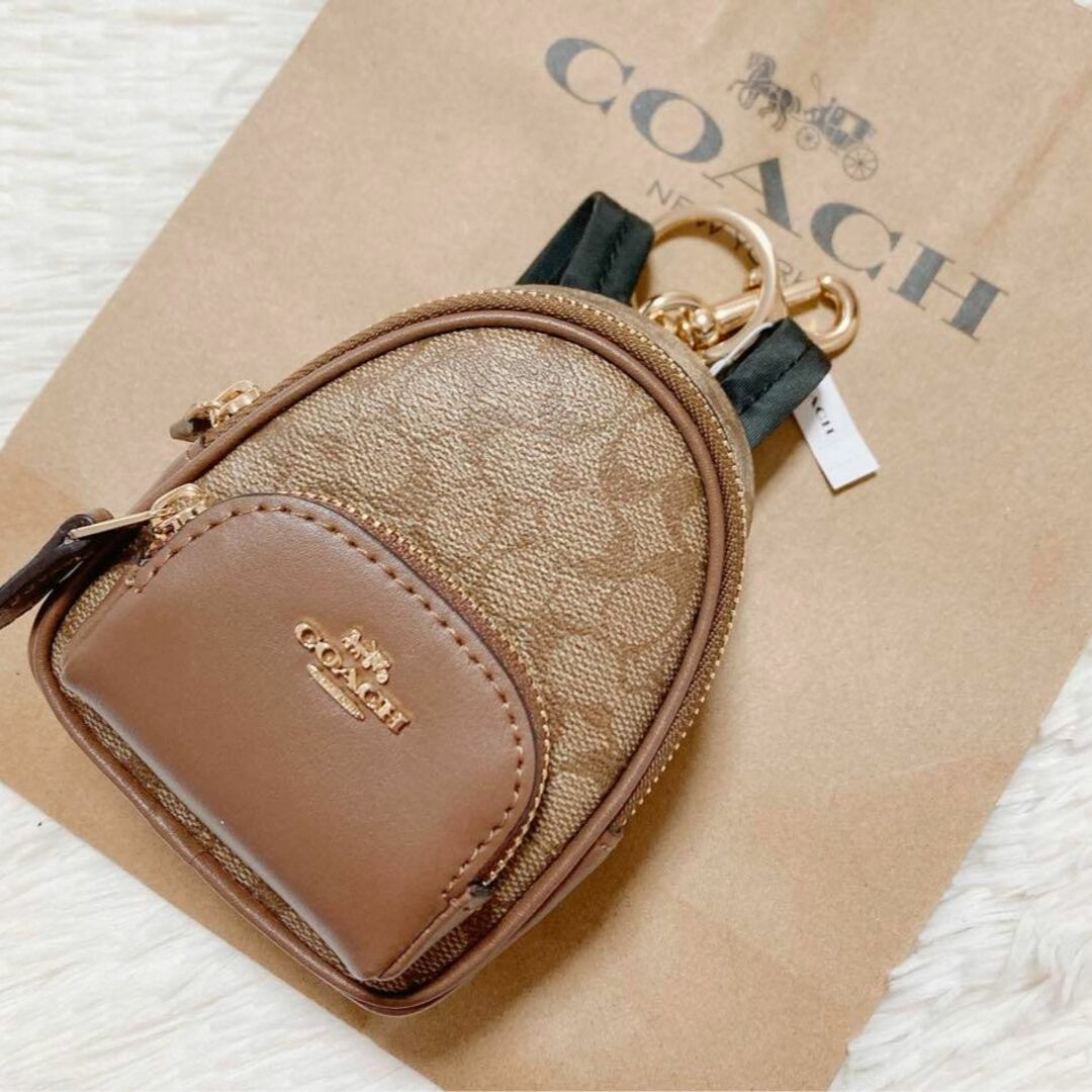 ✨未使用✨COACH コーチ バッグ チャーム シグネチャー キーホルダー