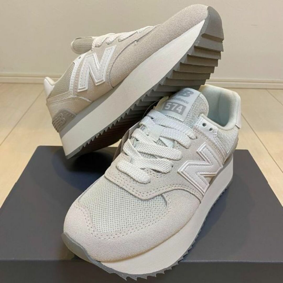 New Balance - 【新品!】24cm ニューバランス 574厚底スニーカー