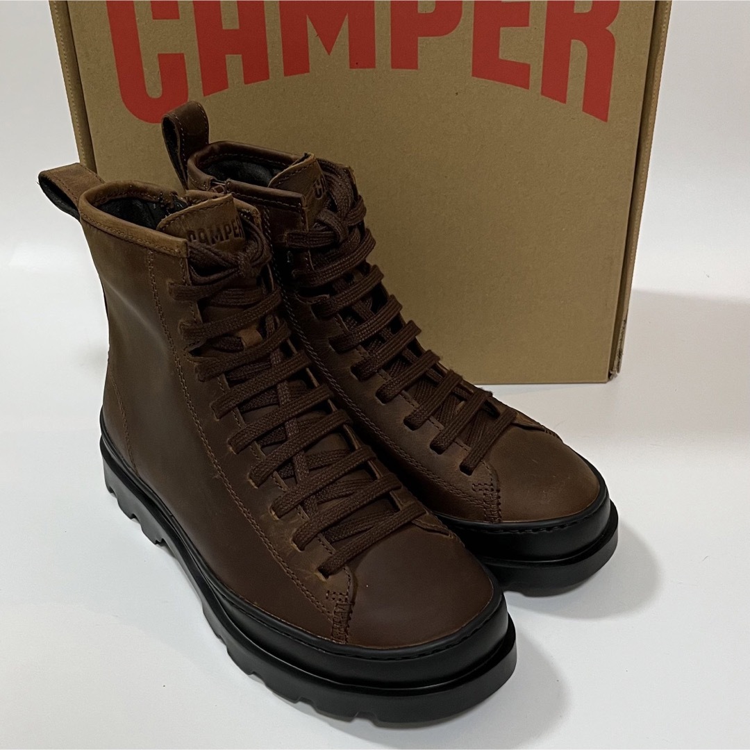 新品 Camper Brutus カンペール レザーブーツ ブラウン