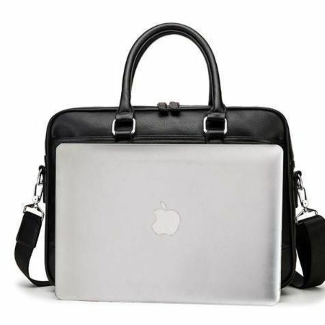 新品】高級感・ビジネスバッグ トートバック メンズ レザー 黒の通販 ...