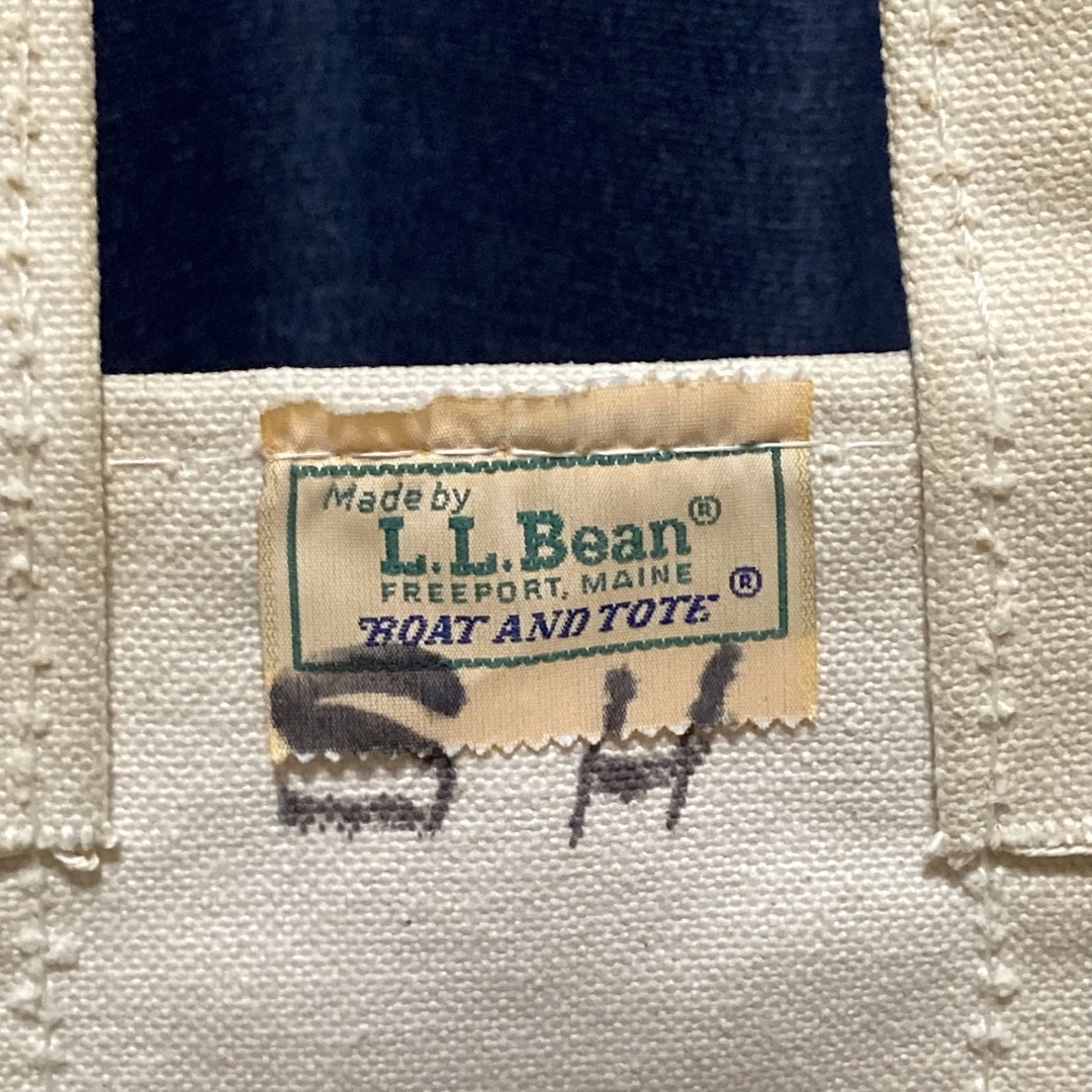 【80's 2色ギザタグ耳あり】LL Bean トートネイビー