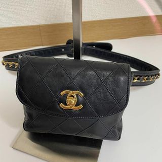 シャネル(CHANEL)の【美品】シャネル　ビコローレ　ターンロック　ミニウエストポーチ/マトラッセ(ボディバッグ/ウエストポーチ)