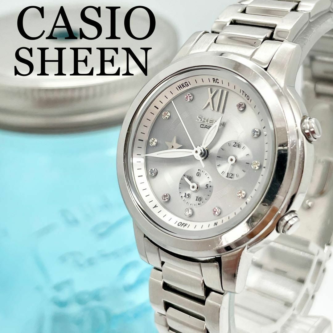 583 CASIO sheen シーン時計　レディース腕時計　電波ソーラー時計