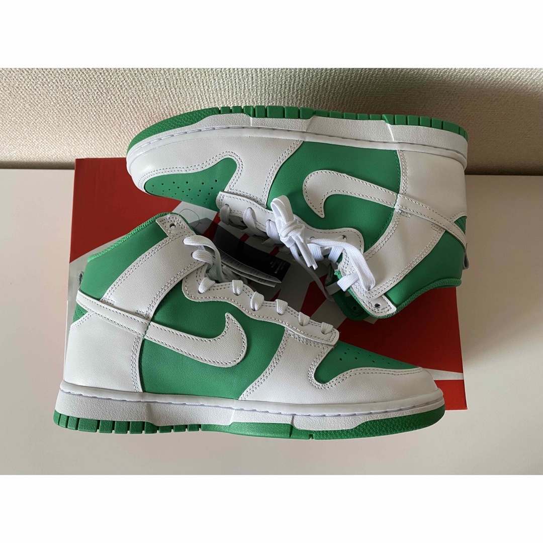 ナイキ ダンク ハイ グリーン/ホワイト 新品 25.5cm Nike Dunk