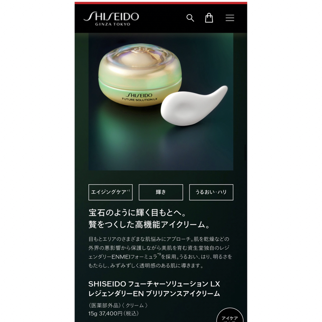 ＳＨＩＳＥＩＤＯ　 フューチャーソリューション　ＬＸ　ＬＥ　ＥＮ　アイクリーム