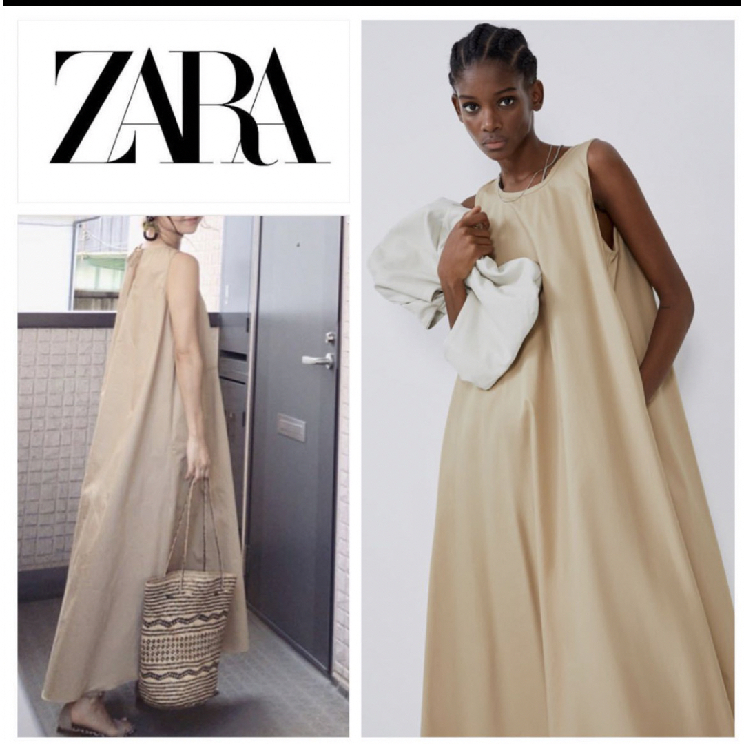 ZARA - ZARA マキシワンピース ノースリーブ M ロングワンピース ZARA - ZARA マキシワンピース ノースリーブ M ロングワンピース