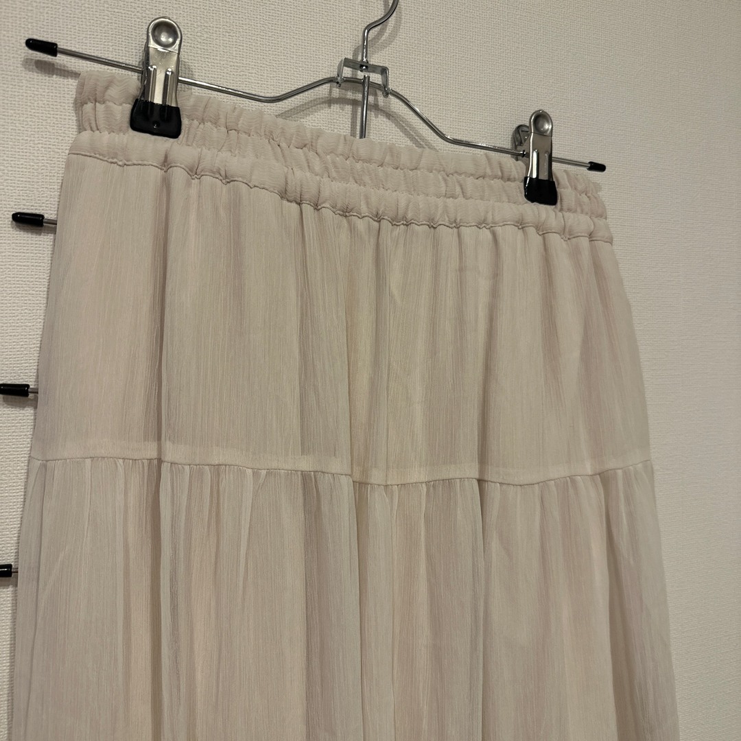 heather(ヘザー)のティアードスカート　白 レディースのスカート(ロングスカート)の商品写真