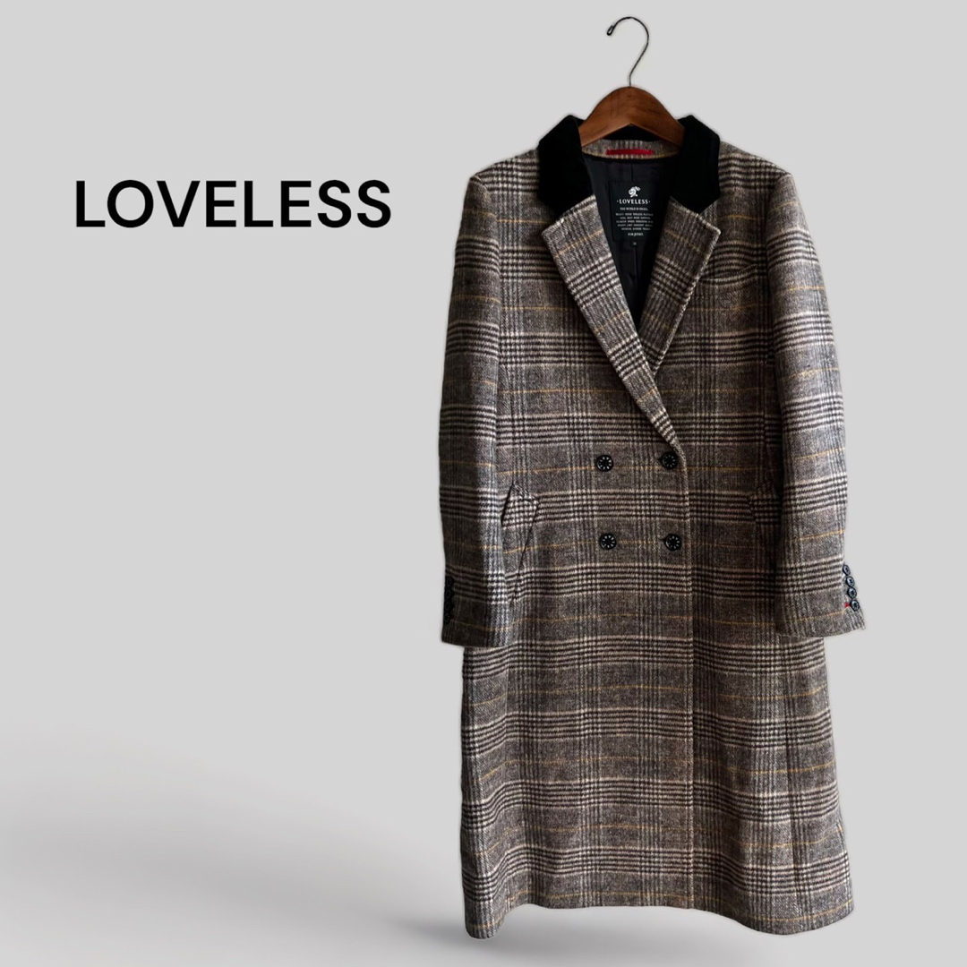 美品 最高級 LOVELESS プリーツカシミヤコート 羊毛 Menchi