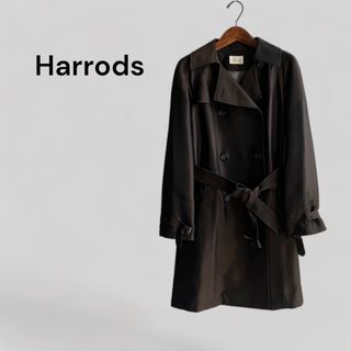 【美品】HARRODS ハロッズ ツイードファーコート リアルファー 日本製