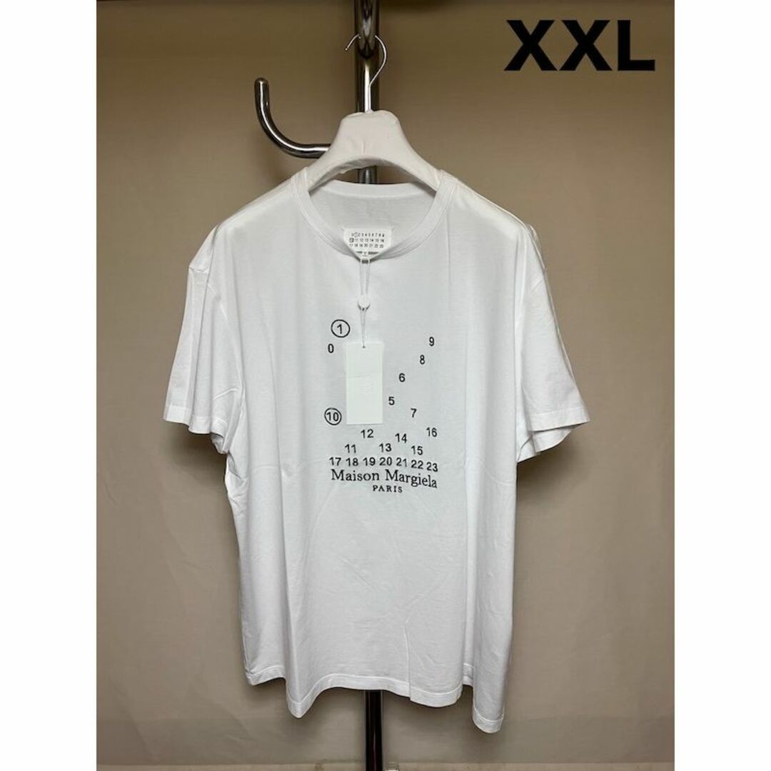 メンズ新品 XXL 22aw マルジェラ バブルロゴTシャツ 白 4403