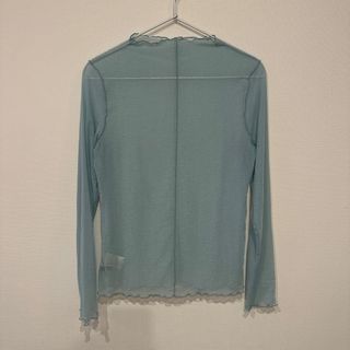 ダブルクローゼット(w closet)の水色　シアートップス(カットソー(長袖/七分))