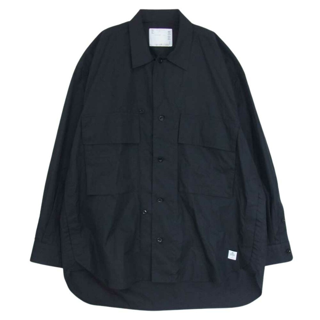 Sacai サカイ 23SS 23-03038 Thomas Mason トーマス メイソン Cotton Poplin L/S Shirt コットン シャツ ブラック系 4