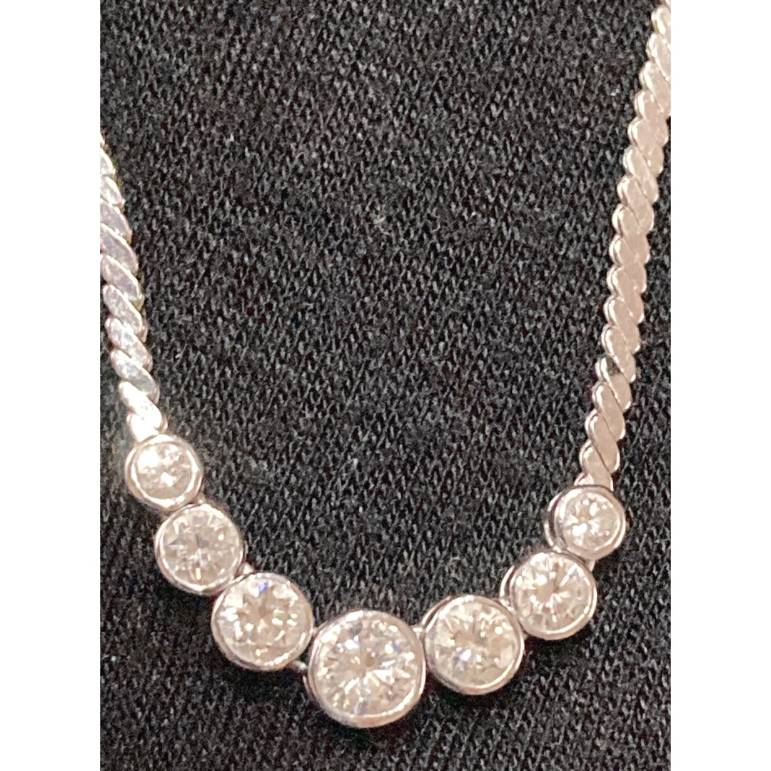 プラチナ ダイヤモンドネックレス レディースのアクセサリー(ネックレス)の商品写真
