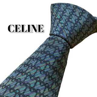 セリーヌ(celine)の★CELINE★　セリーヌ　グリーン系　総柄　スペイン製(ネクタイ)