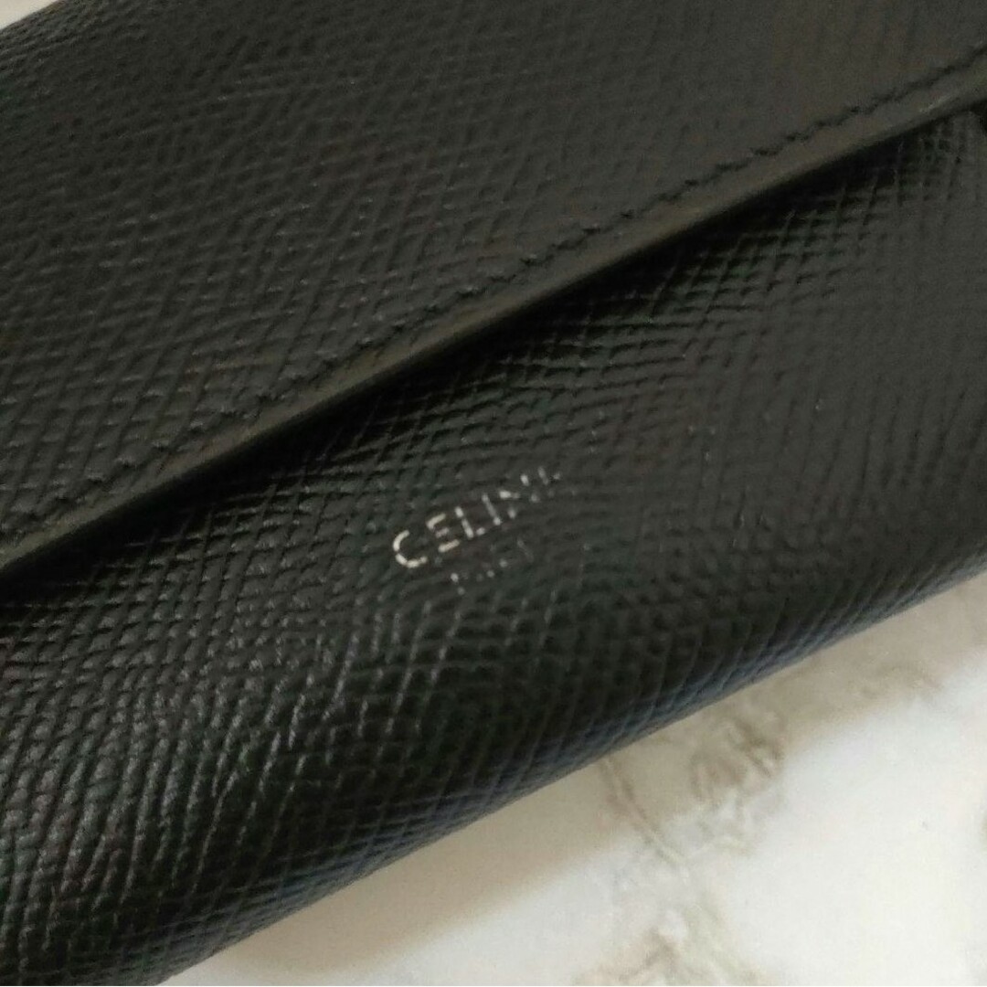 celine(セリーヌ)のセリーヌ♡レザー♡スモールトリフォールド♡財布♡ブラック♡メンズ♡正規品♡ メンズのファッション小物(折り財布)の商品写真