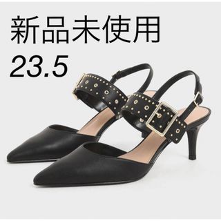 チャールズアンドキース(Charles and Keith)の新品☆チャールズアンドキース　スタッズ　パンプス　23.5☆ダイアナ　スナイデル(ハイヒール/パンプス)