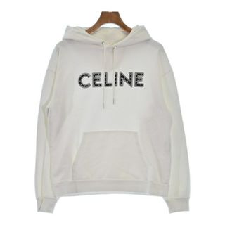 セリーヌ(celine)のCELINE セリーヌ パーカー -(L位) 白 【古着】【中古】(パーカー)