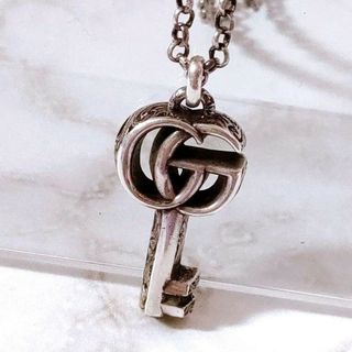 グッチ(Gucci)のグッチ♡アラベスク♡ダブルGキー♡925♡ネックレス♡メンズ♡シルバー♡(ネックレス)