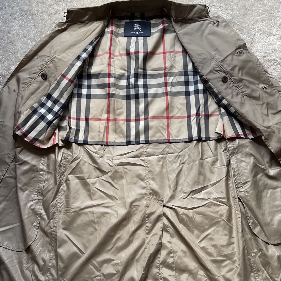 BURBERRY - BURBERRY LONDON レインコート ポーチ付き ベージュ L