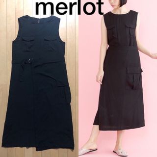 メルロー(merlot)の美品✨merlot ノースリーブロングワンピース(ロングワンピース/マキシワンピース)