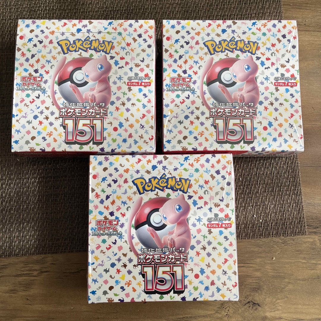 ポケモンカードゲーム151 シュリンク付き 3box エンタメ/ホビーのトレーディングカード(Box/デッキ/パック)の商品写真