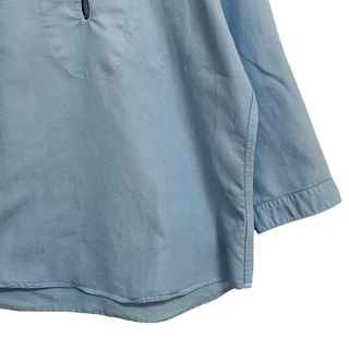 タケオキクチ シャツ 七分袖 きれいめ オフィスカジュアル ブルー M