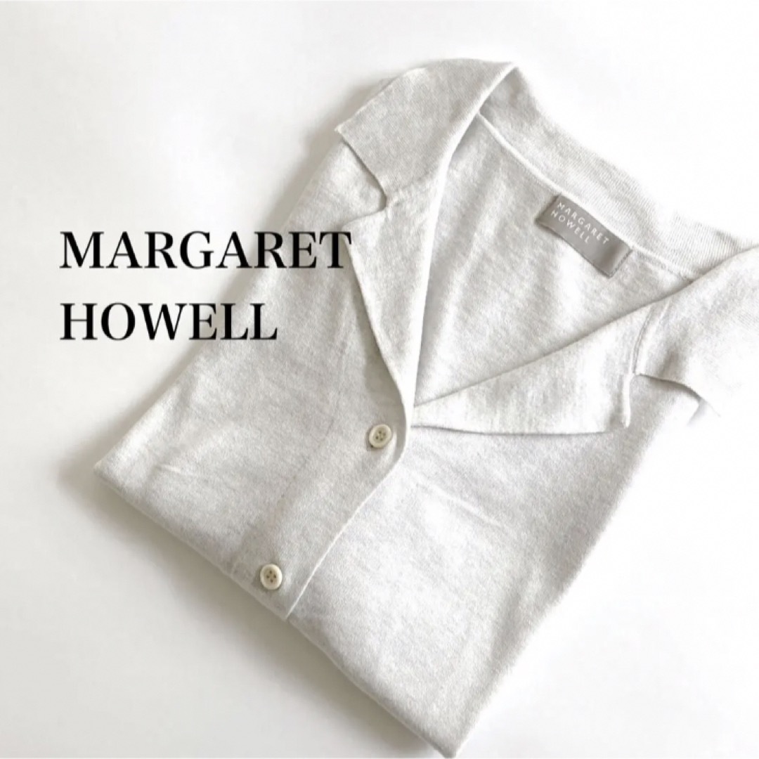 MARGARET HOWELL(マーガレットハウエル)のマーガレットハウエル　シャツ　ニットシャツ レディースのトップス(シャツ/ブラウス(半袖/袖なし))の商品写真